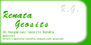 renata geosits business card
