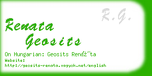 renata geosits business card